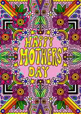 Pretty Mothers Day Card - 70s - Happy Mothers Day created by Ailish Beadle