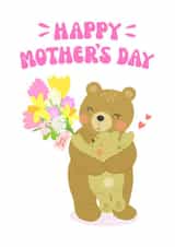 Mama Bear Hug - Flower Bouquet- Mother's Day Card created by Helen Thompson