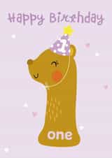 Happy 1st Birthday Bear created by Helen Thompson