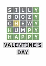 Happy Valentine’s Day Wordle card created by @lydiapimmdraws