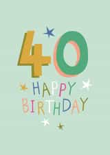 40the Birthday star card created by Pablo and Pickle Studio