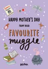 Harry Potter Favourite Muggle Mother's Day card 1001 created by Cardology