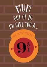 Funny Mothers Day/Birthday Card - Platform 9 3/4 - Harry Potter created by Cardology