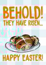 Easter Hot Cross Bun Card created by Pierre Cochon Ltd