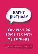 Happy Birthday Sex Card. created by Norm & Then