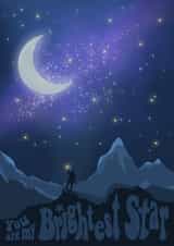 You are my brightest star card created by Altitude Illustrations
