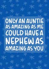 'A Nephew as Amazing As You' Cute and Cheeky From Auntie Birthday Card created by Brogan Thomas