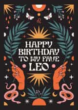 Happy Birthday To My Fave Leo Card created by Oh Ellie Studio