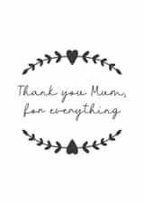 Thank you Mum Mother's Day card created by Audrey & Coco