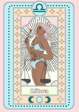 LIBRA BIRTHDAY CARD created by Emily Nash