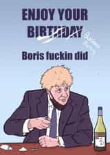Naughty Boris birthday party card created by sunnygeffin