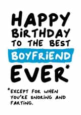 Best Boyfriend Birthday Card created by Waffle & Faff