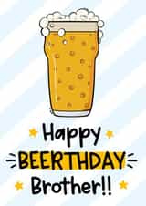 Beer Brother Birthday Card created by The Laughing Sloth