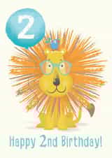Lion 2nd birthday card created by Alexandra Elliot Designs
