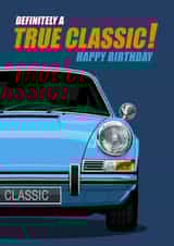 69 911 CLASSIC SPORTS CAR BIRTHDAY CARD created by RetroMotion Artwork