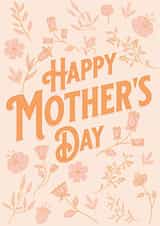 Mother's Day - Modern Vintage Floral - Mum Grandma Stepmother Happy Mother's Day created by The Westland Pick Up