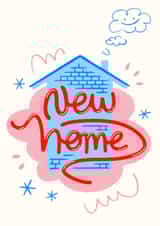 Cute Contemporary New Home Card - House created by Angharad Ffion Design