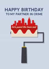 Best Friend Partner in Crime Birthday Card created by Poppy Lane