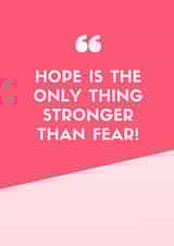 IVF Card - Hope is stronger than fear created by The Infertile Mum @mummataralouise