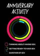 Cheeky Fitness App Anniversary Card - Anniversary Activity - Getting Ready To Have Sex created by Rosewood Design