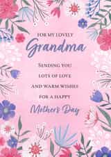 Mother's Day - For Grandma - Pretty - Floral Card created by Dalia Clark Design