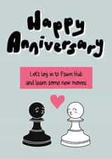 Funny Chess Anniversary Card created by Fonts and Scribbles