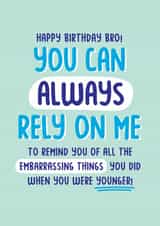 Embarrassing Brother Birthday Card created by Lucy Marie Design
