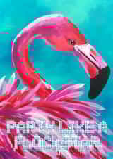 Party like a FLOCKstar flamingo card created by Easely Does It