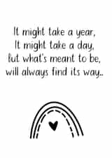 Rainbow IVF| Fertility Treatment greeting card created by Fenley Designs