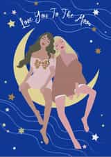 Love You To The Moon Card created by Toni Ashwood