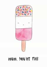 Cute Mothers Day Card - Mum - Pun - Mum You're Fab created by Nicole Julia