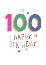 Happy 100th Birthday star card created by Pablo and Pickle Studio