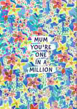 Mum You're One In A Million created by Zoe May Designs