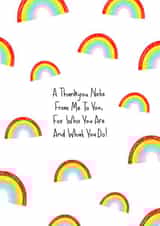 Rainbow Thankyou Poem Card created by ohbeccalee