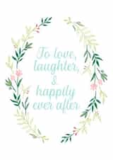 Happily Ever After Pretty Floral Wedding Engagement created by by Rachel Manzano
