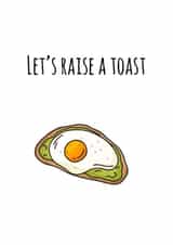 Let's raise a toast card created by Charlotte Gibson