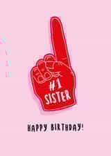Number 1 Sister Birthday Card created by Lucy Marie Design