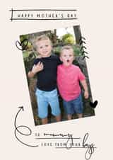 Personalised Mothers Day Photo Card created by Jodie Gaul & Co - Mother's Day photo card from the boys