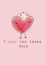 I love you so much card created by Parsy Designs