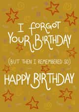 Forgot Your Birthday created by O - DOTT