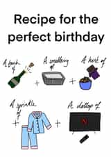 Recipe for the perfect birthday created by Holly Norridge