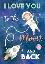 I love you to the moon and back card 1001 created by ADRIANA OSPINA
