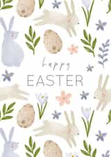 Happy Easter! Cute watercolor Spring card  1001 created by Nadya Barkova