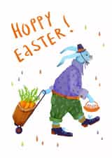 Cute Easter Bunny Rabbit Card created by Katherine Polyakova