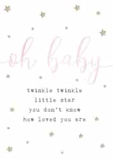 Twinkle twinkle little star new baby girl card created by Loopy Creative