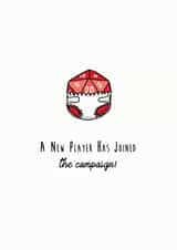 Dungeons and Dragons New Baby Card created by Lara King Draws