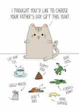 Funny Fathers Day Card - Dad - Cat - I Thought You'd Like To Choose Your Father's Day Gift This Year created by Evie Garnett Designs