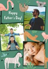 Personalised Father's Day Photo Card created by Evie Garnett Designs - animals safari Father's Day Personalised Photo Card 11855