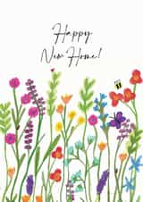 Pretty Wildflower New Home Card - Meadow - Happy New Home created by Olivia Morgan ltd