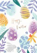 Happy Easter eggs and bunny created by Laura Pantony